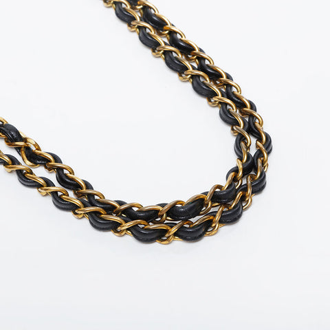 CHANEL Caviar Chain Tote Shoulder Bag black WS20977