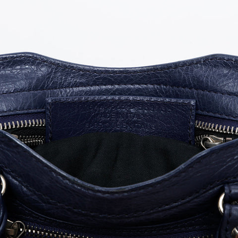BALENCIAGA Nano City Mini Giant Shoulder Bag Navy WS20978