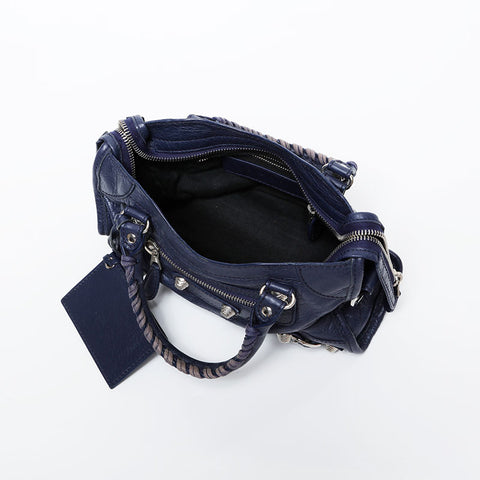 BALENCIAGA Nano City Mini Giant Shoulder Bag Navy WS20978