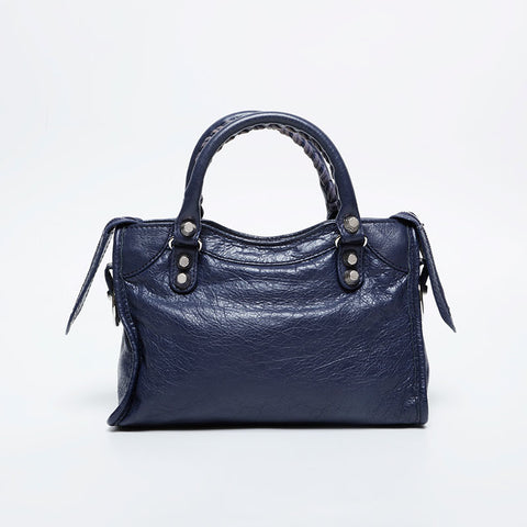 BALENCIAGA Nano City Mini Giant Shoulder Bag Navy WS20978