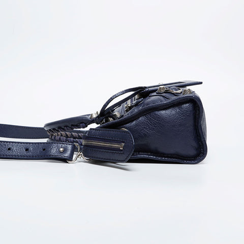 BALENCIAGA Nano City Mini Giant Shoulder Bag Navy WS20978