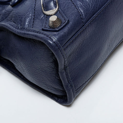 BALENCIAGA Nano City Mini Giant Shoulder Bag Navy WS20978