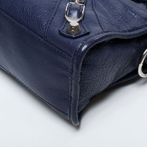 BALENCIAGA Nano City Mini Giant Shoulder Bag Navy WS20978