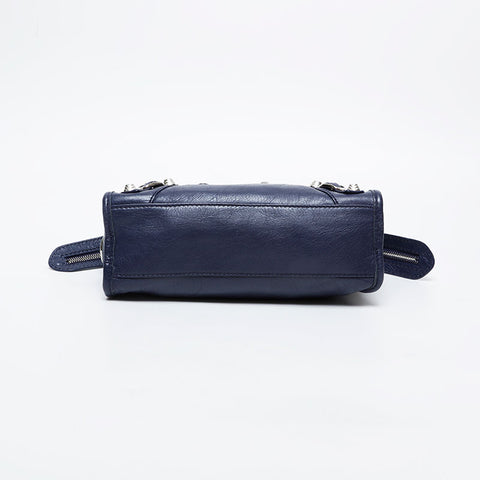 BALENCIAGA Nano City Mini Giant Shoulder Bag Navy WS20978