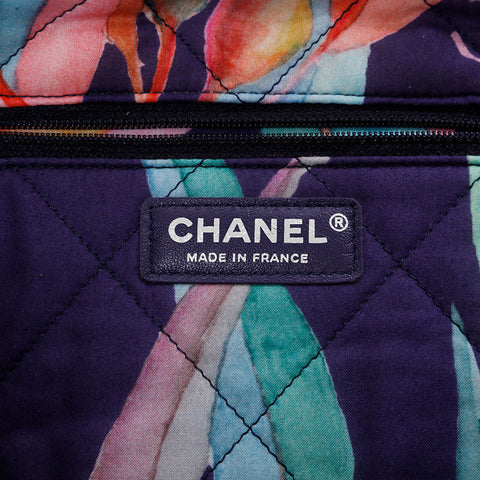 CHANEL 20 series 2014-2015 Canvas Matelasse Watercolor Shoulder Bag blue WS20979