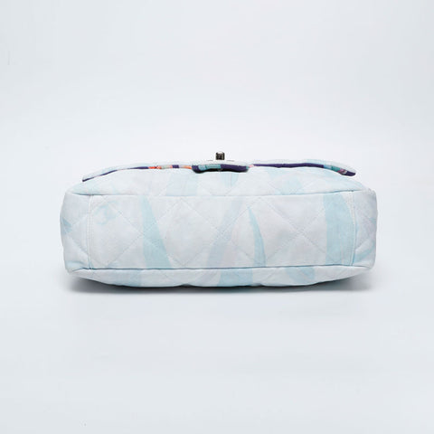 CHANEL 20 series 2014-2015 Canvas Matelasse Watercolor Shoulder Bag blue WS20979