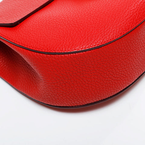 Chloe Leather Chain Drew Shoulder Bag Red WS20981