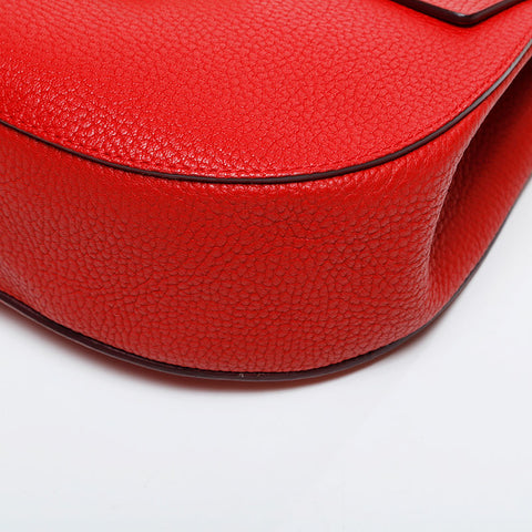 Chloe Leather Chain Drew Shoulder Bag Red WS20981