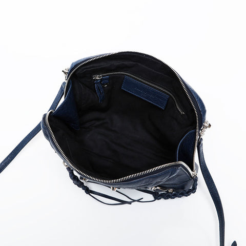 BALENCIAGA leather Shoulder Bag Navy WS20982