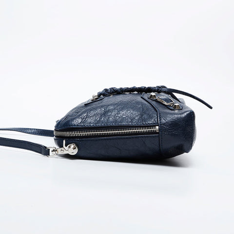 BALENCIAGA leather Shoulder Bag Navy WS20982