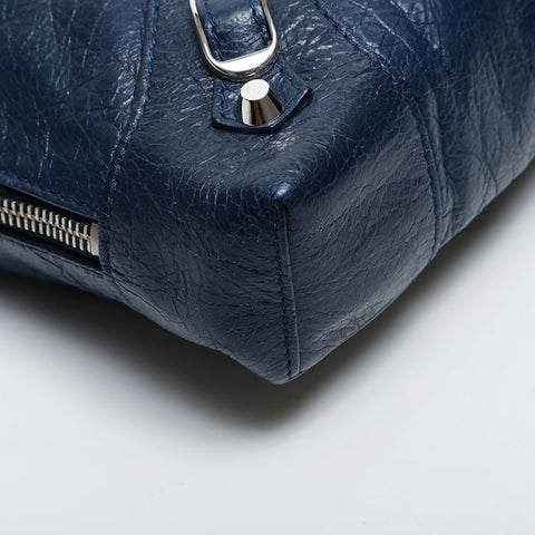 BALENCIAGA leather Shoulder Bag Navy WS20982