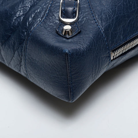 BALENCIAGA leather Shoulder Bag Navy WS20982
