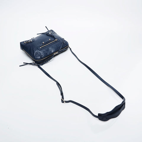 BALENCIAGA leather Shoulder Bag Navy WS20982