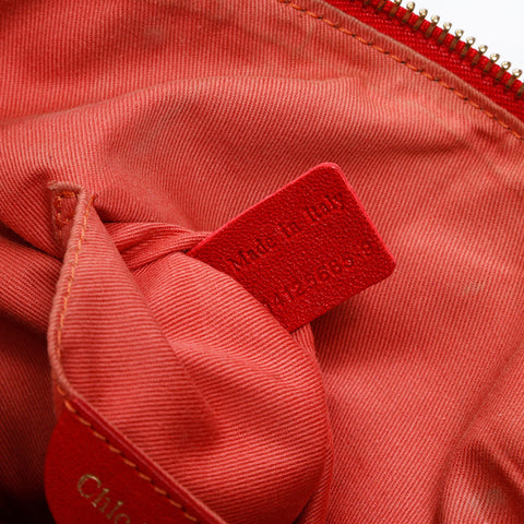 Chloe Leather 2way Angie Handbag Red WS20985