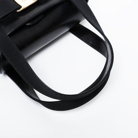 Salvatore Ferragamo Vara Leather Handbag black WS20990