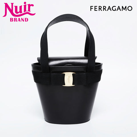 Salvatore Ferragamo Vara Leather Handbag black WS20990