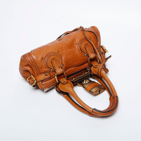 Chloe Mini Paddington Leather Shoulder Bag Brown WS20991