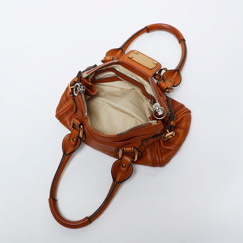 Chloe Mini Paddington Leather Shoulder Bag Brown WS20991