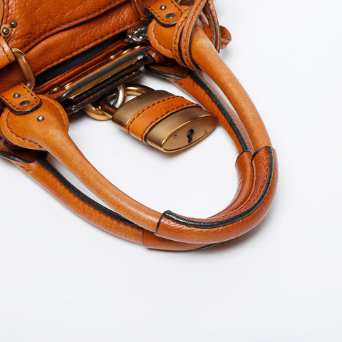 Chloe Mini Paddington Leather Shoulder Bag Brown WS20991