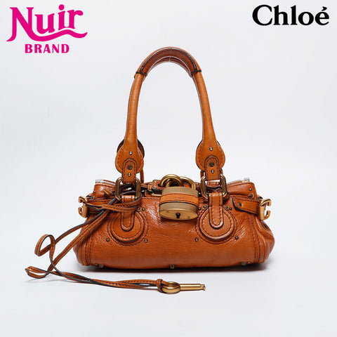 Chloe Mini Paddington Leather Shoulder Bag Brown WS20991