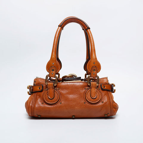 Chloe Mini Paddington Leather Shoulder Bag Brown WS20991
