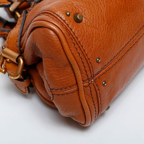 Chloe Mini Paddington Leather Shoulder Bag Brown WS20991