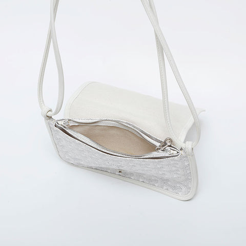 GOYARD Plumet Pochette Shoulder Bag white WS20995