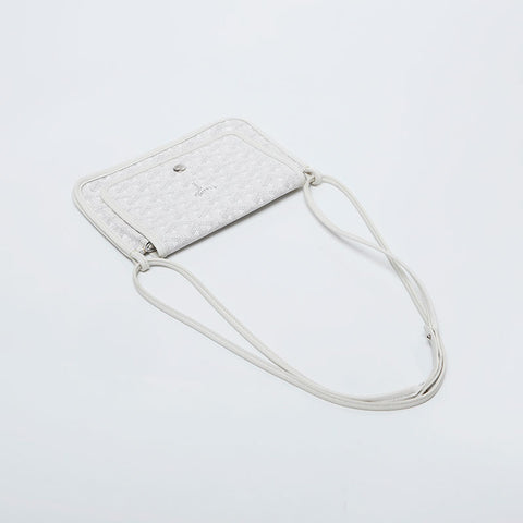 GOYARD Plumet Pochette Shoulder Bag white WS20995