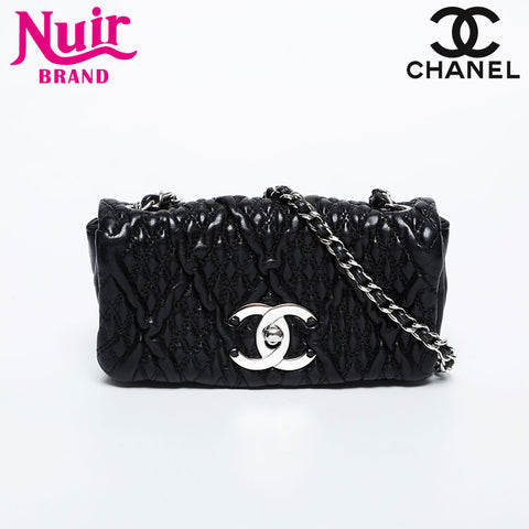 CHANEL Mini Micro Flap Chain 13 series 2009-2010 Shoulder Bag black WS20999