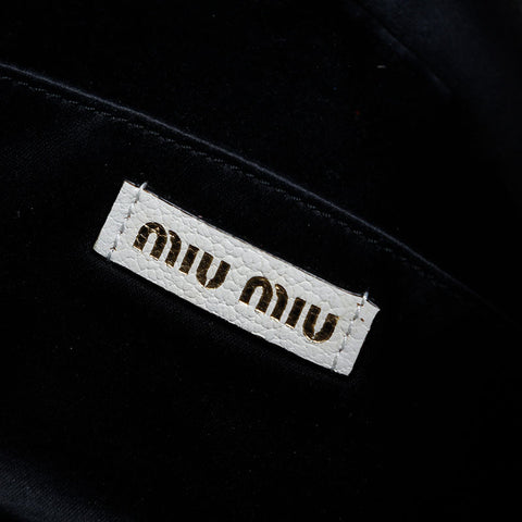 Miu Miu Logo Jacquard Camera Bag Shoulder Bag white WS21000