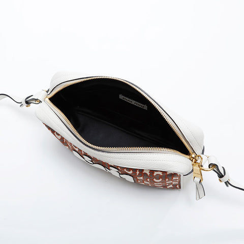 Miu Miu Logo Jacquard Camera Bag Shoulder Bag white WS21000