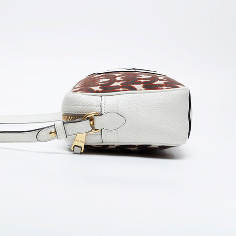 Miu Miu Logo Jacquard Camera Bag Shoulder Bag white WS21000