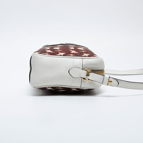 Miu Miu Logo Jacquard Camera Bag Shoulder Bag white WS21000