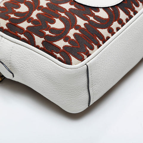 Miu Miu Logo Jacquard Camera Bag Shoulder Bag white WS21000