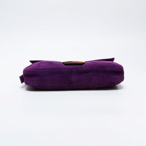 FENDI Suede manma bucket Shoulder Bag purple WS21004