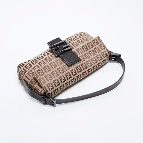FENDI Zucchino mamma bucket Shoulder Bag Brown WS21010