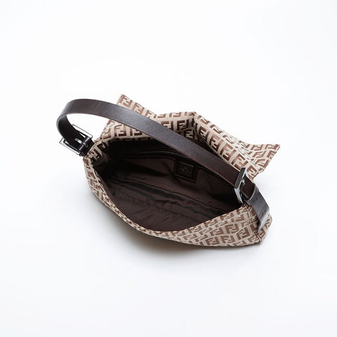 FENDI Zucchino mamma bucket Shoulder Bag Brown WS21010
