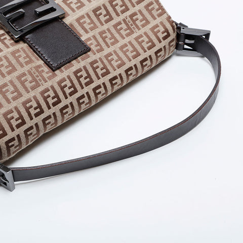 FENDI Zucchino mamma bucket Shoulder Bag Brown WS21010