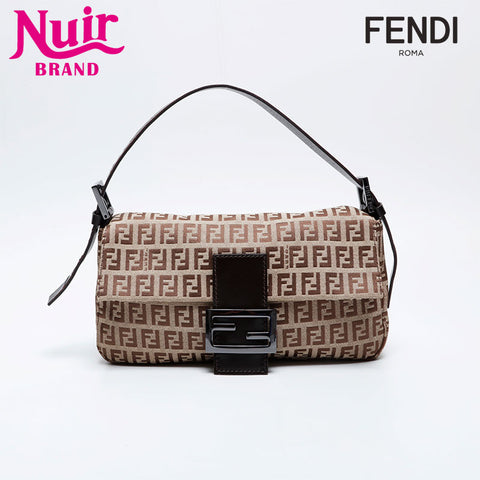 FENDI Zucchino mamma bucket Shoulder Bag Brown WS21010