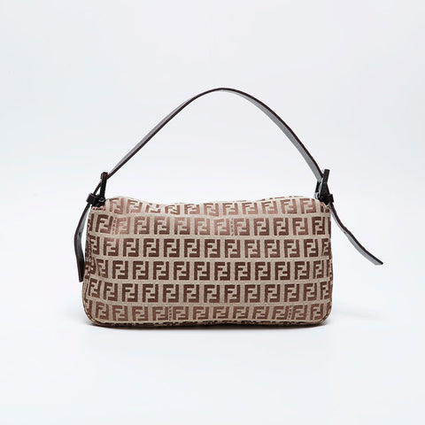 FENDI Zucchino mamma bucket Shoulder Bag Brown WS21010