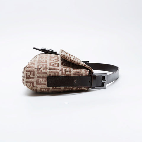 FENDI Zucchino mamma bucket Shoulder Bag Brown WS21010
