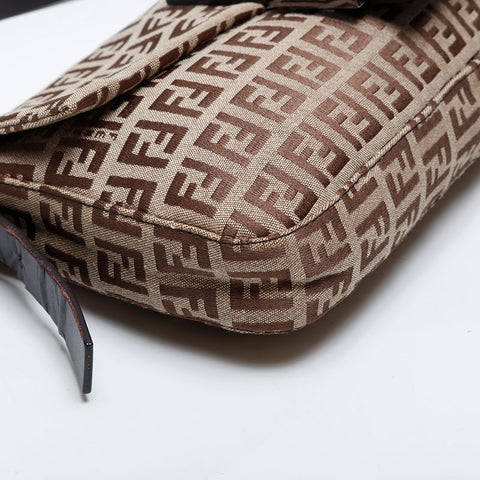 FENDI Zucchino mamma bucket Shoulder Bag Brown WS21010