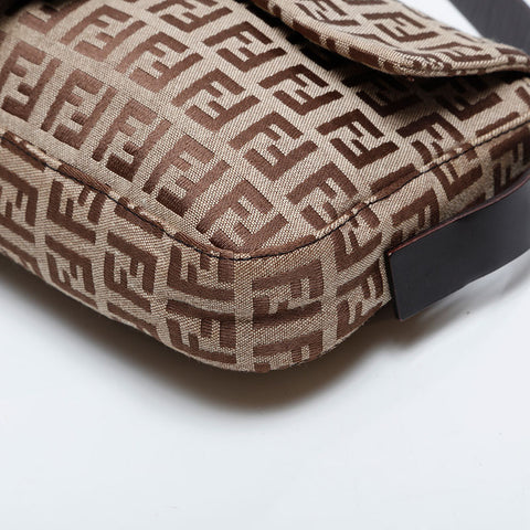 FENDI Zucchino mamma bucket Shoulder Bag Brown WS21010