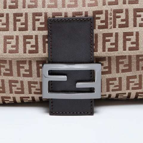 FENDI Zucchino mamma bucket Shoulder Bag Brown WS21010