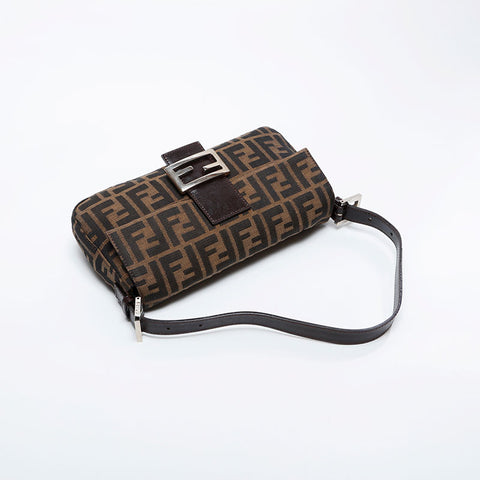 FENDI Zucca mamma bucket Shoulder Bag Brown WS21011