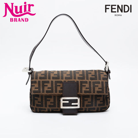 FENDI Zucca mamma bucket Shoulder Bag Brown WS21011