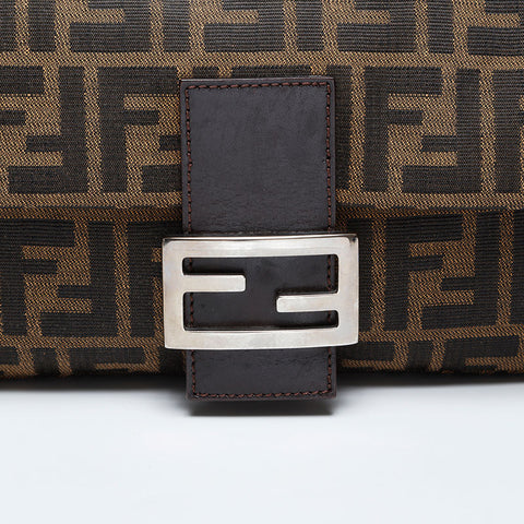 FENDI Zucca mamma bucket Shoulder Bag Brown WS21011
