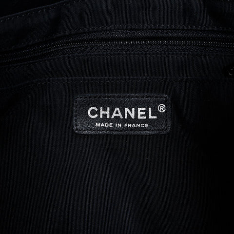 CHANEL No. 10 Icon Motif Chocolate Bar 2005-2006 Shoulder Bag black WS21013