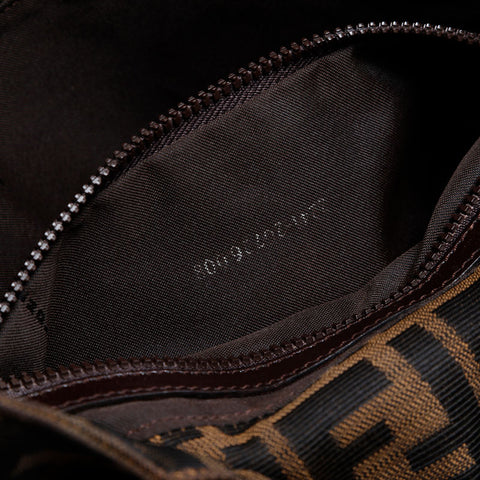 FENDI canvas zucca Shoulder Bag Brown WS21014