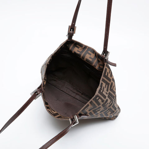 FENDI canvas zucca Shoulder Bag Brown WS21014